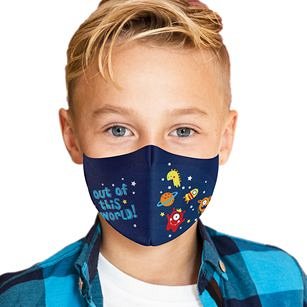 Masca de protectie din textil "Out Of This World", cu filtru de protectie, pentru copii, 5-12 ani