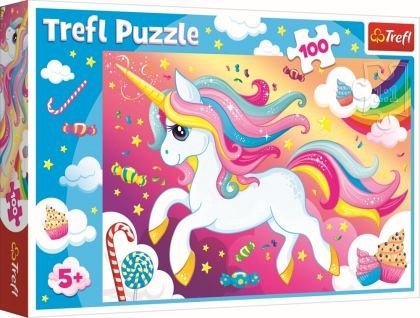 Puzzle Trefl - Frumosul unicorn, 100 piese