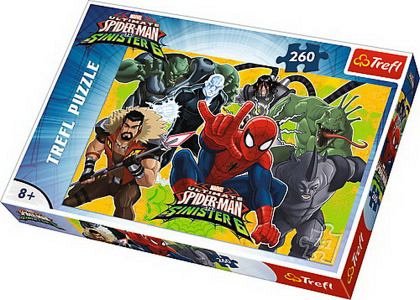 Puzzle Trefl - Spider-Man in actiune, 260 piese