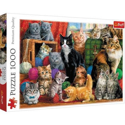 Puzzle Trefl - Intalnirea pisicutelor, 1000 piese