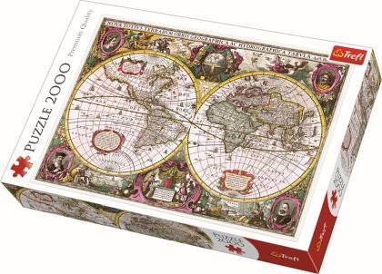 Puzzle Trefl - Harta noua a mapamondului, 2000 piese