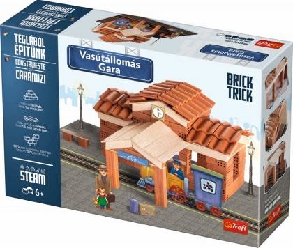 Set constructie Brick Trick - Gara, din caramidute ceramice