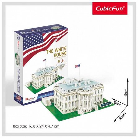 Puzzle 3D CubicFun - Casa Alba, 64 piese