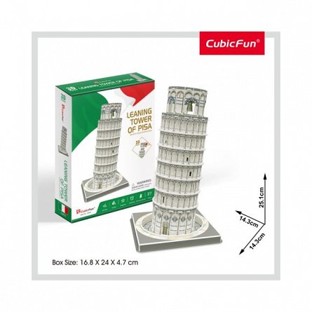 Puzzle 3D CubicFun - Turnul din Pisa, 27 piese