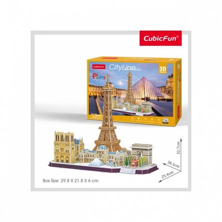 Puzzle 3D CubicFun - Paris, 114 piese
