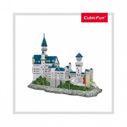 Puzzle 3D CubicFun - Castelul Neuschwanstein + Brosura, 128 piese