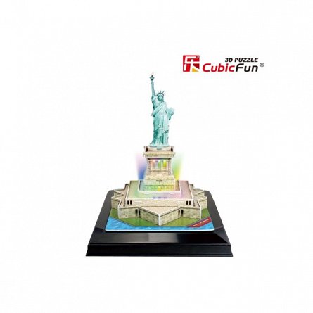 Puzzle 3D LED CubicFun - Statuia Libertatii, 37 piese