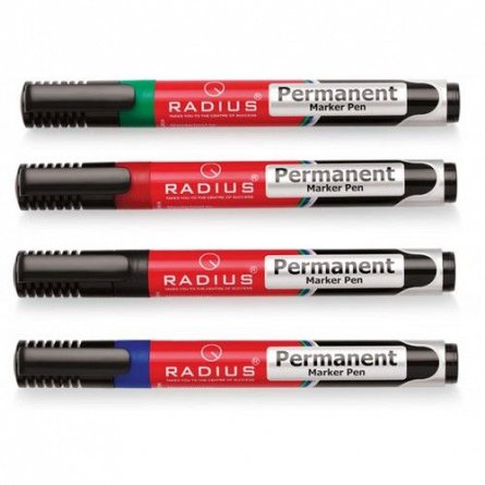 Marker perm. Radius, rosu
