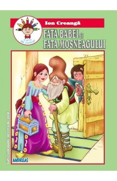 Fata babei si fata mosneagului. Carte de colorat