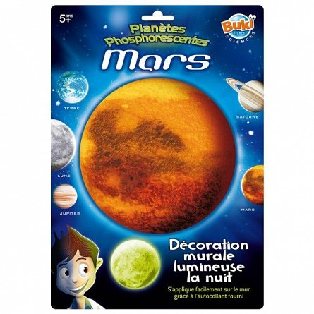 Stickere perete fosforescente Buki France - Marte