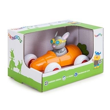 Pilot de curse Iepuras in Masinuta Morcov Viking Toys Cute Racer