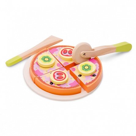 Pizza Funghi din lemn New Classic Toys