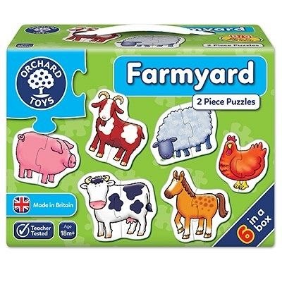 Set 6 Puzzle Ferma, 12 piese, Orchard Toys