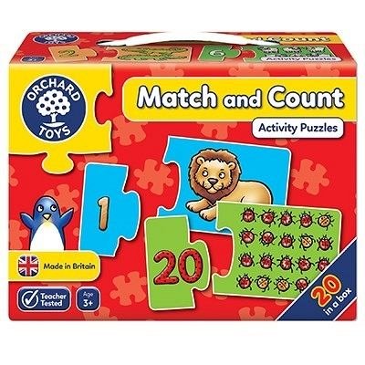 Puzzle Potriveste si numara de la 1 la 20, Orchard Toys