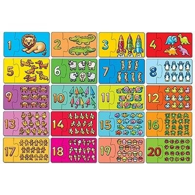 Puzzle Potriveste si numara de la 1 la 20, Orchard Toys