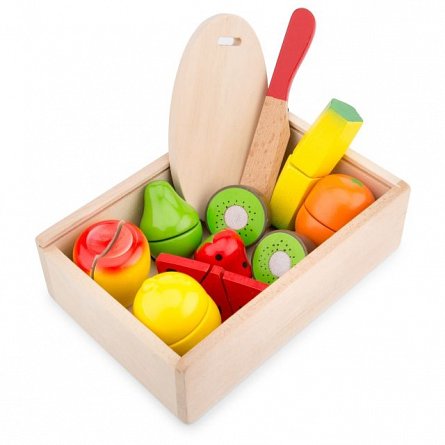 Cutie cu fructe din lemn New Classic Toys