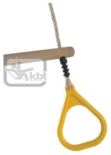 Trapez KBT din lemn cu inele din plastic PP10, Galben, 2.55 m