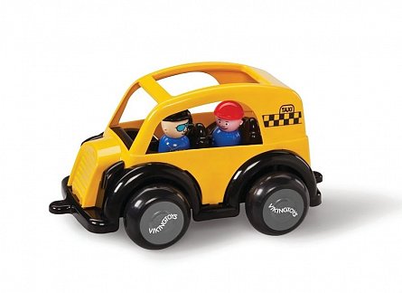 Masina Taxi Viking Toys Jumbo cu 2 figurine