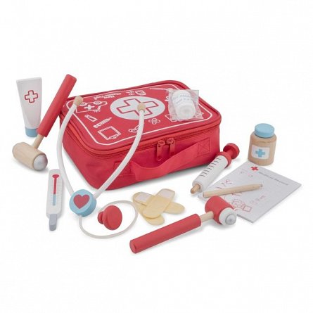 Trusa de doctor din lemn New Classic Toys