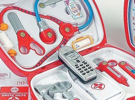 Trusa de doctor Klein cu telefon mobil