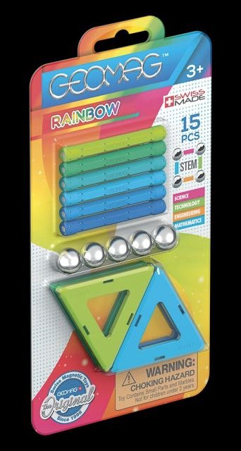 Geomag - Set constructie magnetic Rainbow Cold colors, 15 piese
