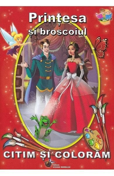 Printesa si broscoiul. Citim si coloram