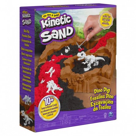 Kinetic Sand - Set Dino, Santierul arheologic, 454g