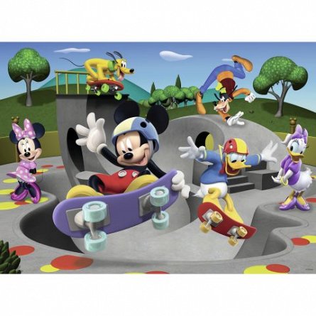 Puzzle Mickey cu skateboard, 100 piese, Ravensburger