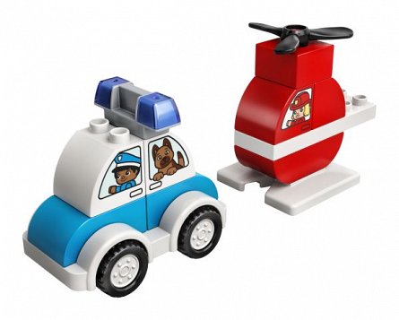 LEGO DUPLO - Elicopter de pompieri si masina de politie 10957