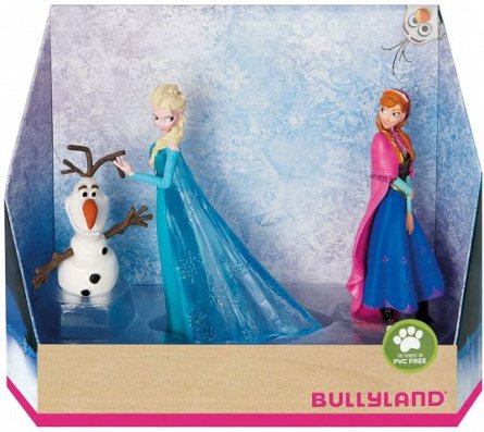 Set figurine Disney Frozen - Elsa, Anna si Olaf, Bullyland