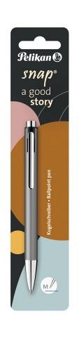 Pix Pelikan Snap K10, cu mecanism, M, albastru, corp metalic, Platinum