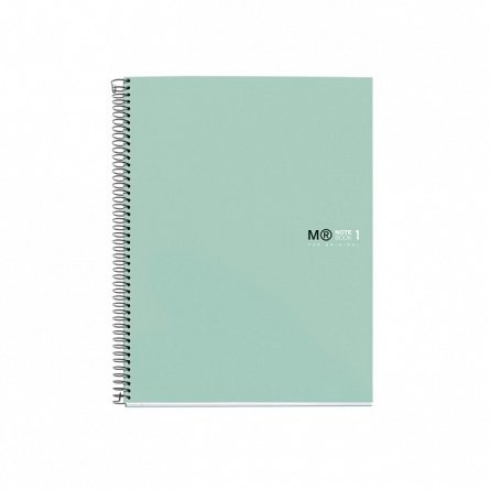 Caiet cu spira A4, 80 file, matematica, 4 perforatii, MiquelRius The Originals, aqua