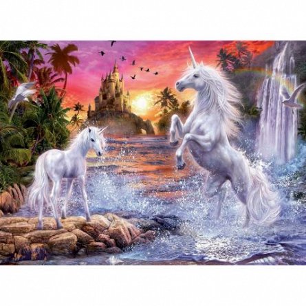 Puzzle Unicorni la rau, Ravensburger, 500 piese starline