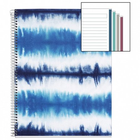 Caiet cu spira A4, 120 file, matematica, 4 subiecte, MiquelRius Tie Dye, Mystic Sun