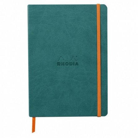 Agenda A5, 80 file, dictando, softcover, Rhodia Rhodiorama, verde Peacock
