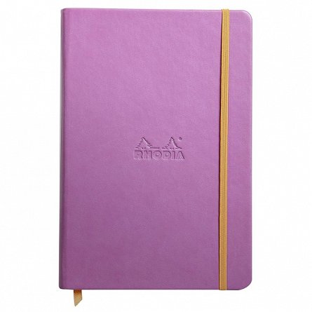 Agenda A5, 80 file, dictando, softcover, Rhodia Rhodiorama, mov Lila