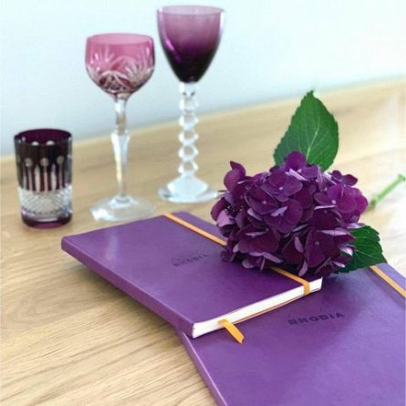 Agenda A5, 96 file, dictando, hardcover, Rhodia Rhodiorama, purple