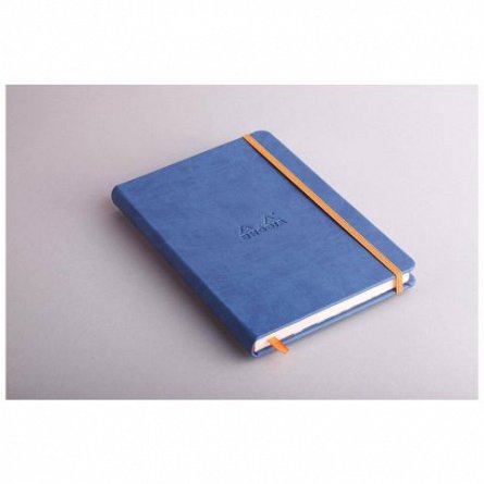 Agenda A5, 96 file, dictando, hardcover, Rhodia Rhodiorama, albastru Sapphire