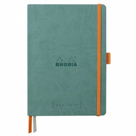 Agenda A5, 120 file, punctat, softcover, Rhodia Goalbook, verde Aqua
