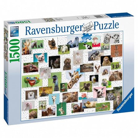 Puzzle Colaj cu animale, Ravensburger, 1500 piese