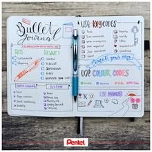Roller Pentel EnerGel BL77, cu mecanism, 0.7 mm, set 10 bucati, 10 culori