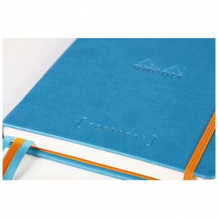Agenda A5, 120 file, punctat, hardcover, Rhodia Goalbook, turcoaz