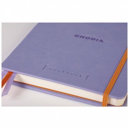 Agenda A5, 120 file, punctat, hardcover, Rhodia Goalbook, mov Iris