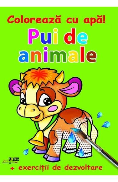 Pui de animale. Coloreaza cu apa! plus Exercitii de dezvoltare