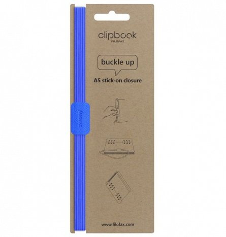 Elastic pentru inchidere agenda A5, Filofax Clipbook, Fluoro Blue