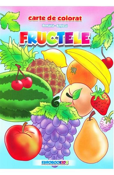 Fructele. Carte de colorat
