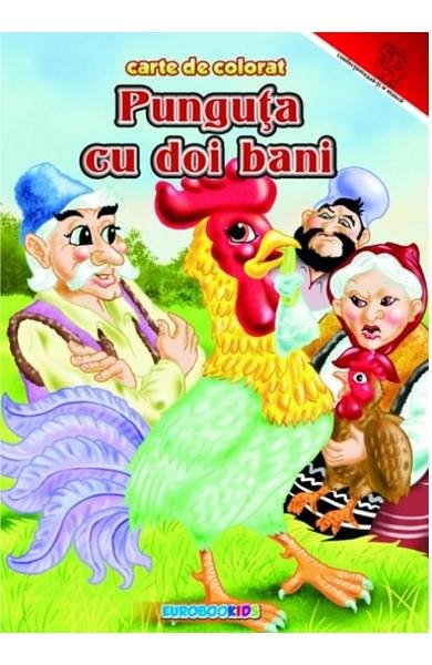 Punguta cu doi bani. Carte de colorat A4