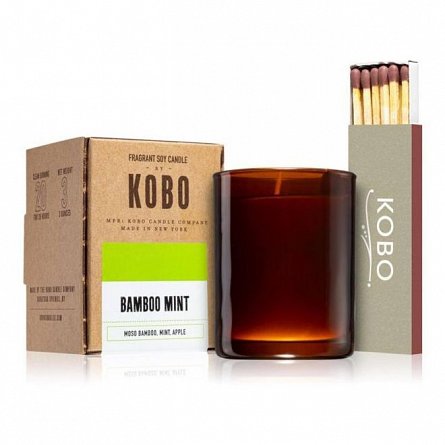 Lumanare parfurmata Kobo Woodblock, 85 g, Bomboo mint