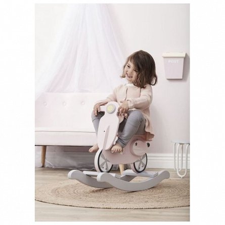 Balansoar pentru copii, din lemn, Kid's Concept, Scooter, pink / white