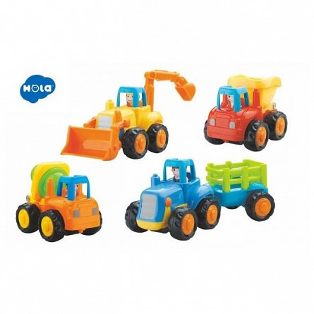 Jucarie Hola Toys - Set 4 vehicule la ferma